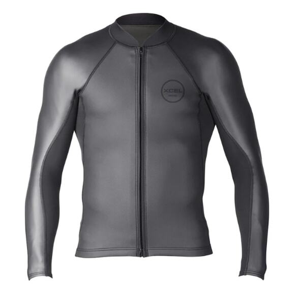 XCEL Men's 2/1MM Axis Sharkskin Long Sleeve Front Zip Jacket Size 2XL